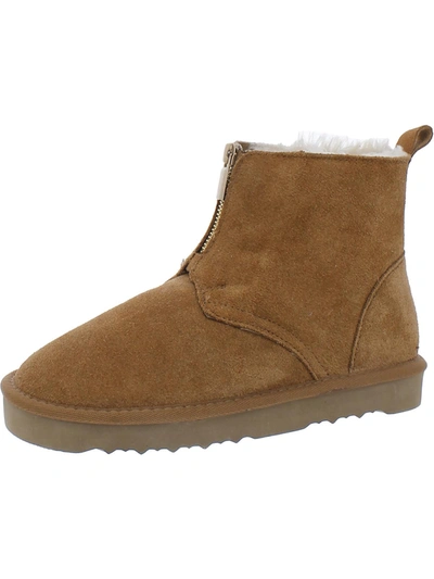 Style & Co Womens Short Warm Ankle Boots In Brown