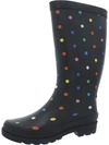 SUGAR WOMENS MID CALF SLIP ON RAIN BOOTS