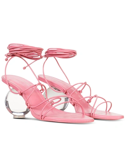 Cult Gaia Womens Leather Ball Heel Heels In Pink