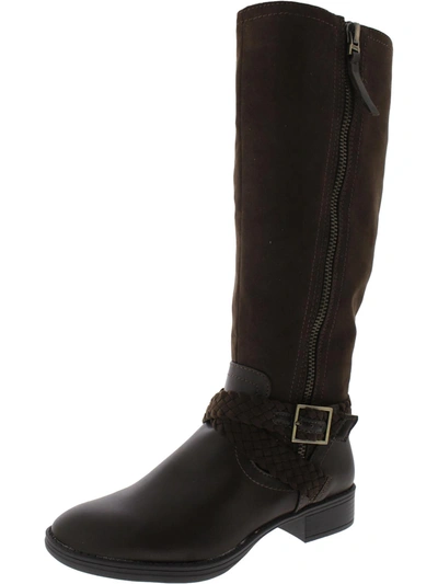 Circus By Sam Edelman Womens Suede Braided Knee-high Boots In Brown