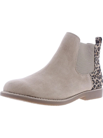 Seven Dials Marisah Womens Faux Leather Slip On Ankle Boots In Multi