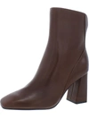 27 EDIT LEXI WOMENS LEATHER SQUARE TOE ANKLE BOOTS