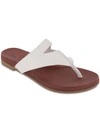Mia Amore Patriciaa Womens Faux Leather Summer Thong Sandals In White