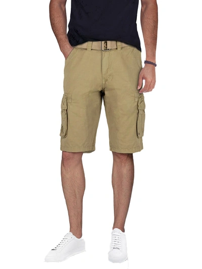 Raw X Mens Belted Double Pockets Cargo Shorts In Multi
