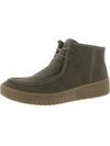 Comfortiva Holland Womens Suede Lug Sole Ankle Boots In Green