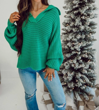 Elan Stylish Comfort Sweater In Green