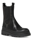 Loeffler Randall Toni Lug Sole Leather Platform Boots In Black