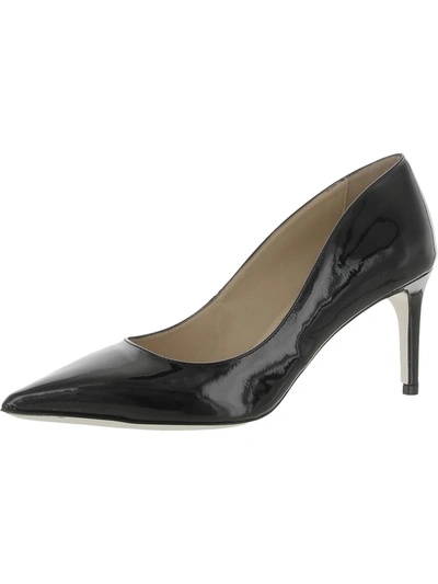 Ron White Cindy Womens Padded Insole Pointed Toe Dress Pumps In Black