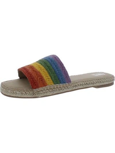 Faryl Robin Monty Womens Rainbow Slip-on Slide Sandals In Multi