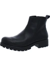 Ecco Modtray Womens Leather Lugged Sole Chelsea Boots In Black