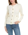 SAIL TO SABLE CLASSIC POCKET WOOL-BLEND CARDIGAN