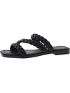 Dolce Vita Womens Faux Leather Open Toe Flatform Sandals In Black