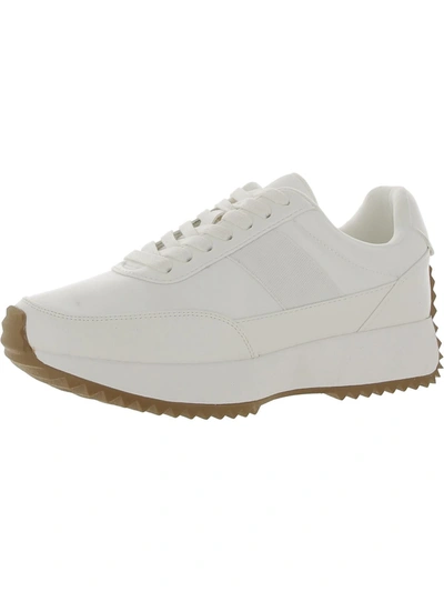 Dolce Vita Bettie Womens Faux Leather Padded Insole Casual And Fashion Sneakers In White