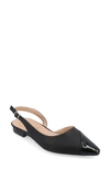 Journee Collection Daphnne Cap Toe Slingback Flat In Black