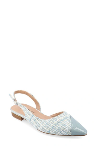 JOURNEE COLLECTION JOURNEE COLLECTION DAPHNNE CAP TOE SLINGBACK FLAT