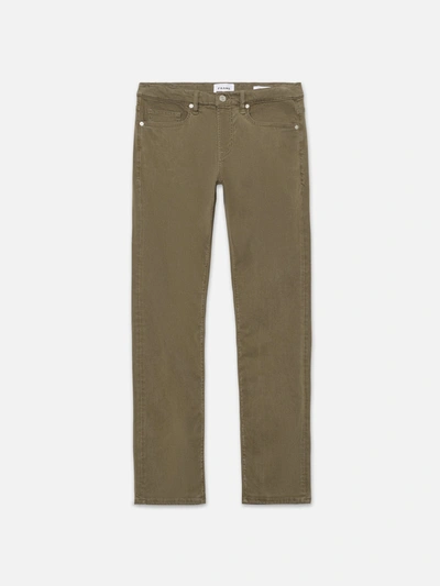 Frame L'homme Slim Brushed Twill Jeans In Green