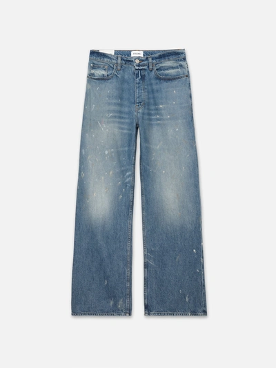 Frame Extra Wide Leg Jeans In Blue