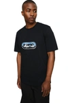 Oamc Black Printed T-shirt In Black