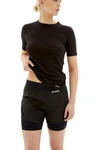 Jil Sander Logo Tech Layered Running Shorts In Black