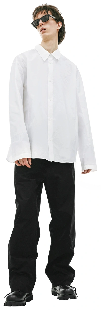 Oamc White Cotton Shirt In Off White