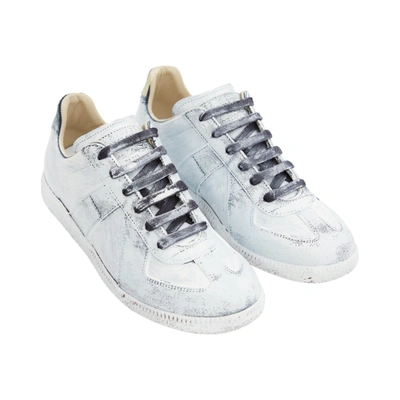 Maison Margiela Replica Paint Drop Sneakers In White