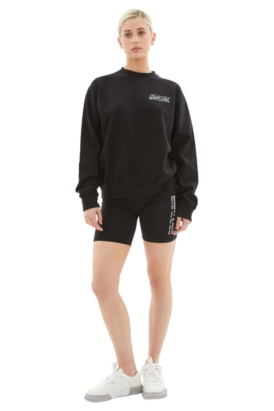 Sporty And Rich Made In Usa Crew Neck Sweatshirt In Black/white