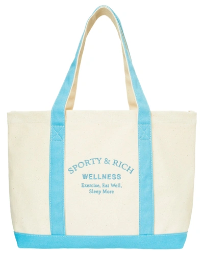 Sporty And Rich Wellness Studio Two Tone Tote In Paradise/white
