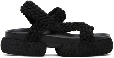 Dries Van Noten Braided Sandal In Black