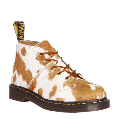 Dr. Martens' Church Hair On Platform Boots In Cow Print