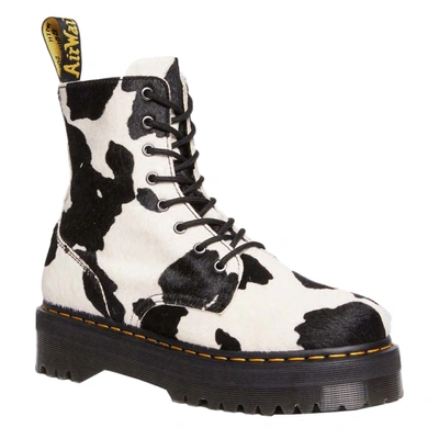 Dr. Martens' Jadon Boot Hair-on Cow Print Platforms Boots In Multi