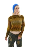 Acne Studios Rusilla Pixel Gradient Wool & Alpaca Blend Sweater In Grey/yellow