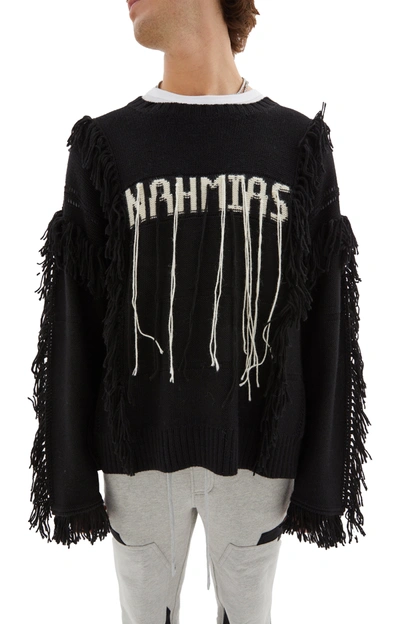 Nahmias Nah Logo Knitted Poncho Black