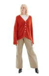 Midnight Rodeo Shaggy Cardigan In Red