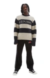 (D)IVISION STRIPED LOGO KNIT SWEATER