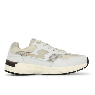 S.w.c Amiel S-strike Leather Mix In White/ecru