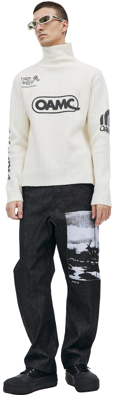 Oamc Moto Rollneck In Ecru