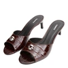 Coperni 60mm Crocodile-embossed Mules In Brown