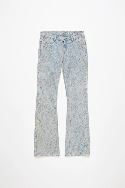 Acne Studios 2005 Monogram Jeans In Blue/beige