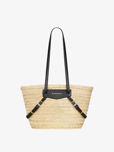 Givenchy Small Voyou Basket Bag In Raffia In Multicolor