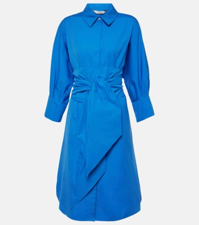 's Max Mara Tabata Poplin Belted Midi Shirt Dress