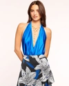 Ramy Brook Harriet Halter Tank Top In Marrakech Blue