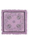 Ganni Bandana-print Organic-cotton Scarf In Winsome Orchid