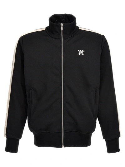 Palm Angels Pa Monogram Classic Track Jacket In Black/white