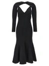 Roland Mouret Gown Maxi Dress With Cut Out Details And Shoulder Cover In Black