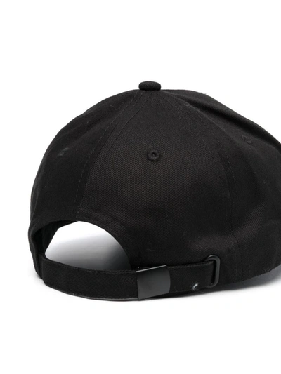 Versace Jeans Couture Baseball Cap With Cut In The Middle Hat In Black