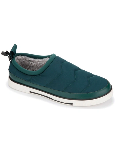 Kenneth Cole Reaction Ankir Quilted Mens Slip On Faux Fur Casual And Fashion Sneakers In Green