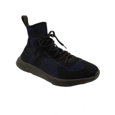 Dior Black And Blue Homme B21 Sock Sneakers In Multi