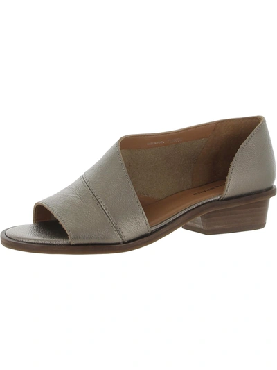 Lucky Brand Serkie Womens Solid Flat D'orsay In Silver