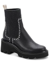 DOLCE VITA HOVEN WOMENS LEATHER STUDDED CHELSEA BOOTS