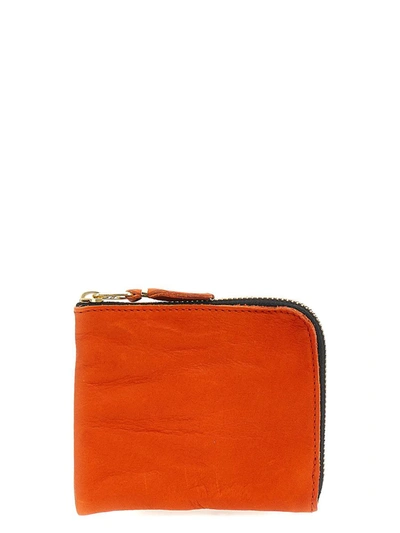Comme Des Garçons 'washed' Wallet In Orange